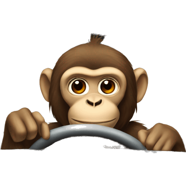 Monkey driving emoji