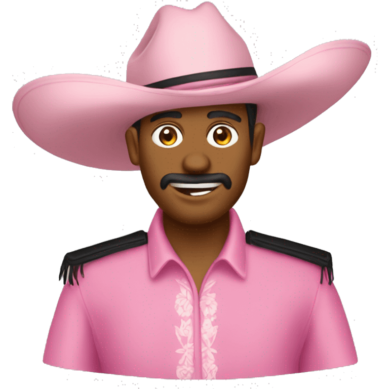 sombrero de vaquera color rosado emoji