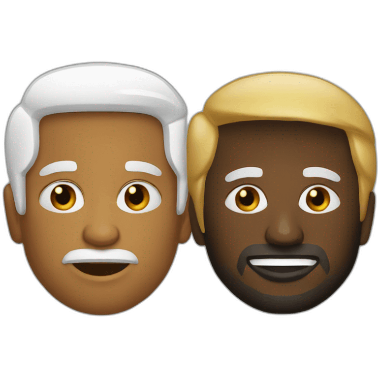 Trump with black man emoji