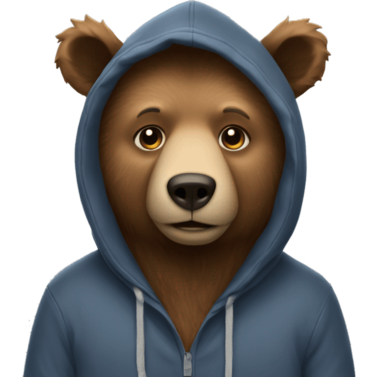 bear wearing a hoodie  emoji