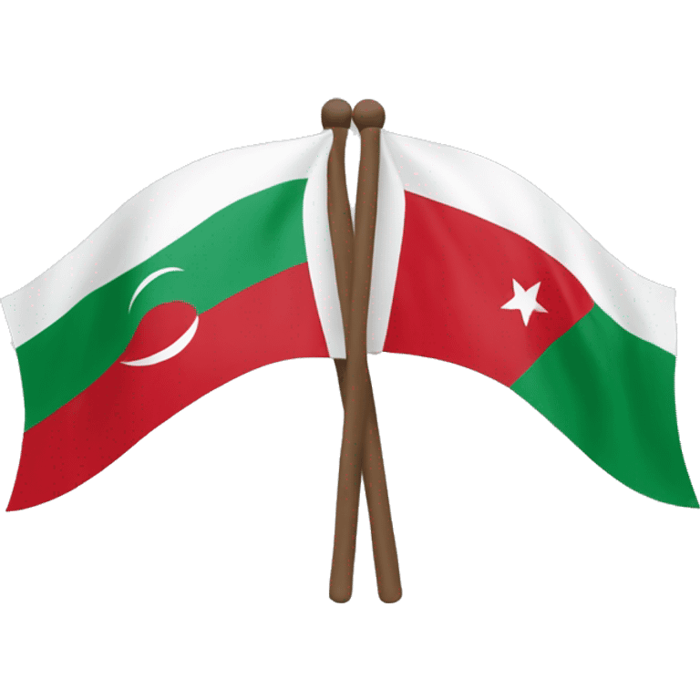 Mix flag Palestine and Morocco emoji