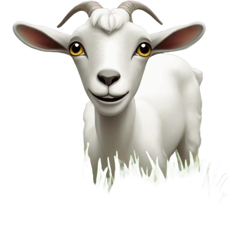 goat eating grass emoji