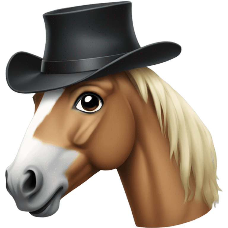 Horse wearing hat  emoji