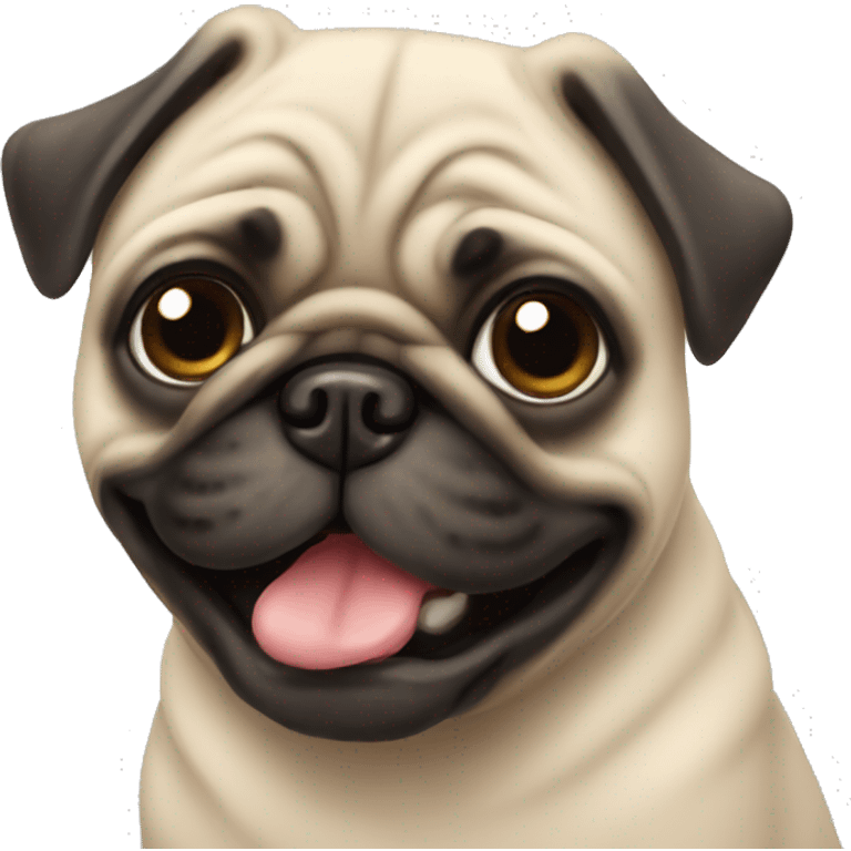 Cute pug emoji