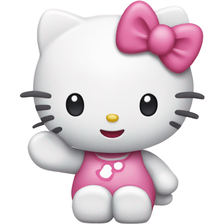 Hello Kitty saying hello emoji