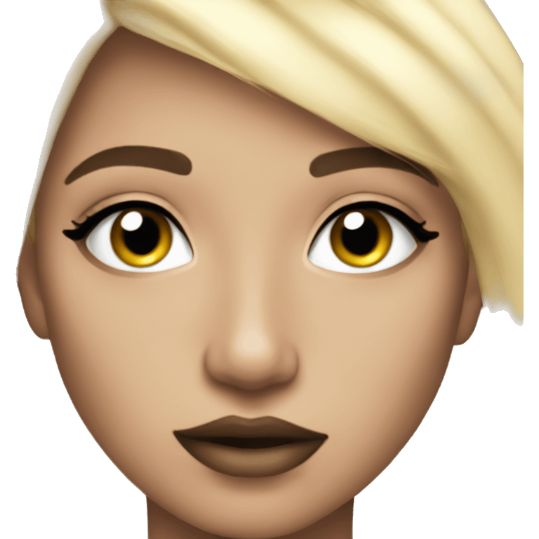 Blonde twink with makeup slay  emoji