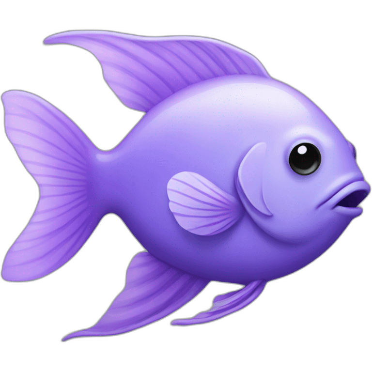 A light purple fish. emoji