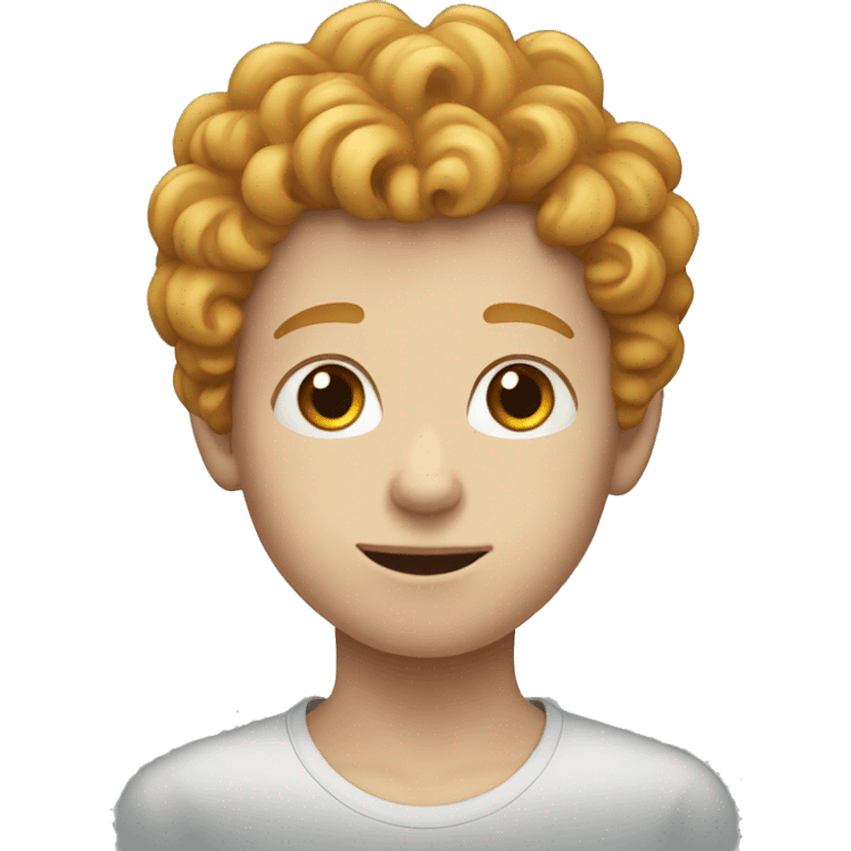 white ginger kid with curly hair emoji