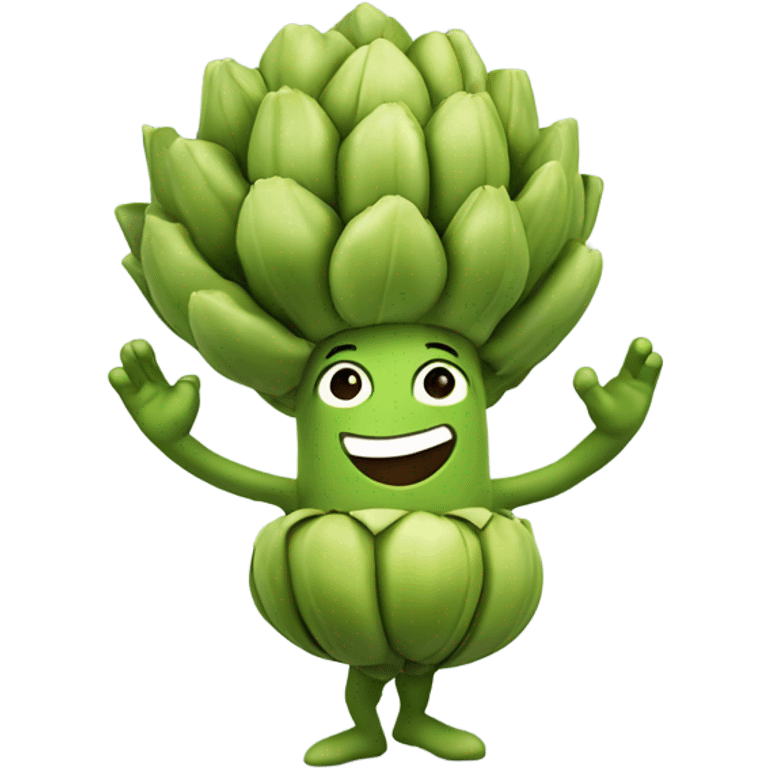 Artichoke dancing emoji