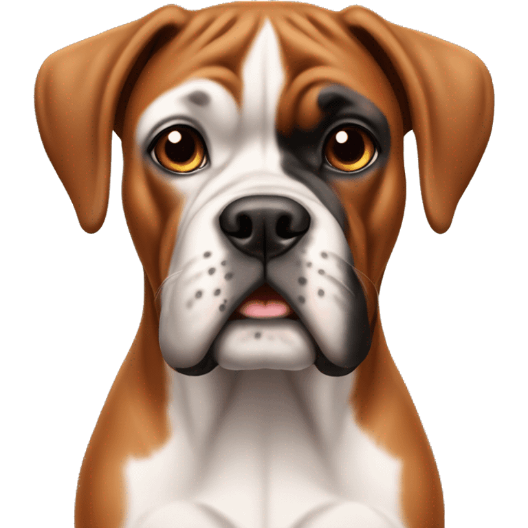 Cute boxer dog emoji