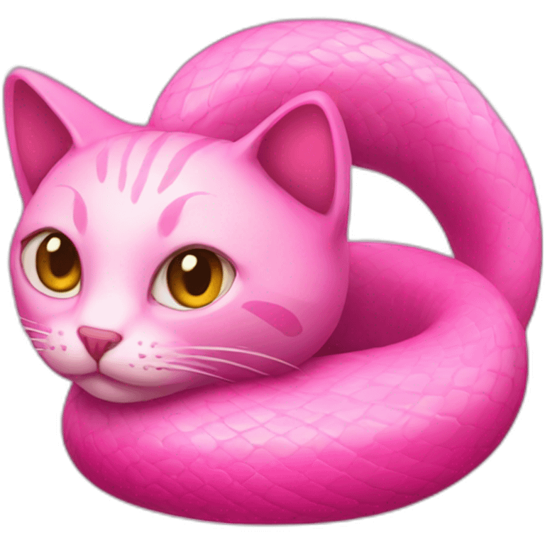 pink-snake-cat emoji