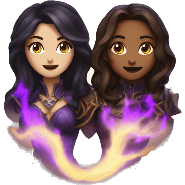 arcane characters vi and caitlyn kiss emoji