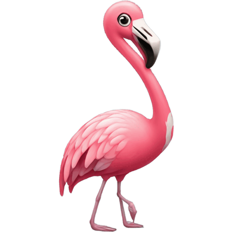 flamingo bowling  emoji