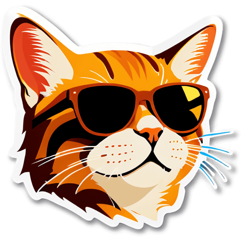 Cat with sunglasses emoji