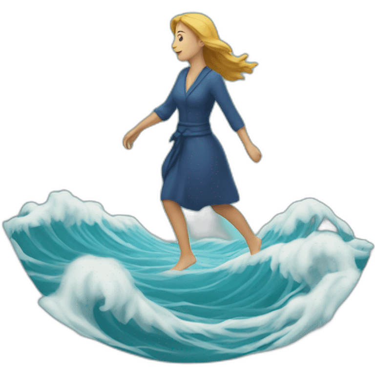 a woman crossing the Atlantic ocean emoji