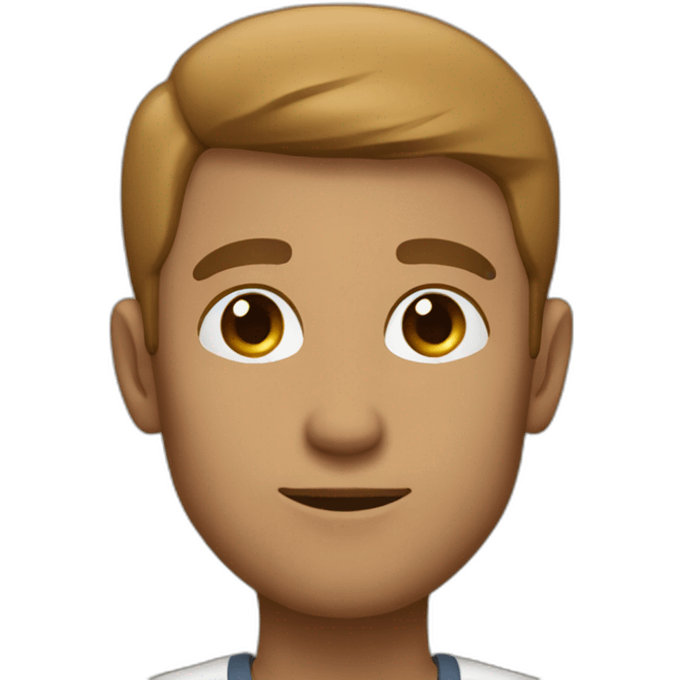 man with small eyes and light brown making llp salution emoji