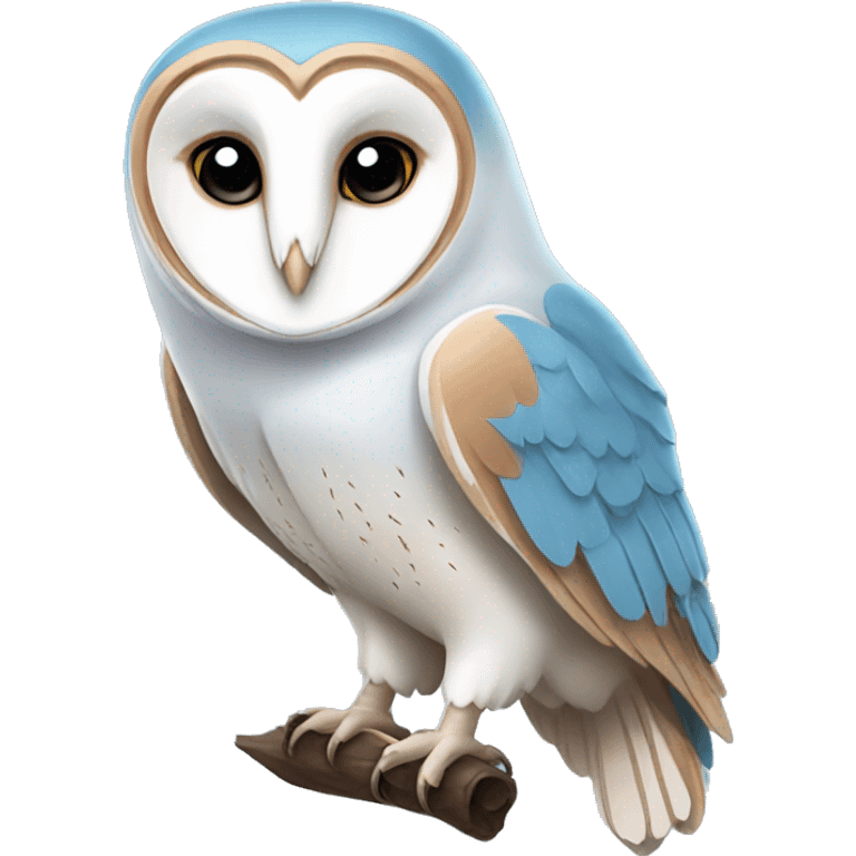 Barn owl blue  emoji