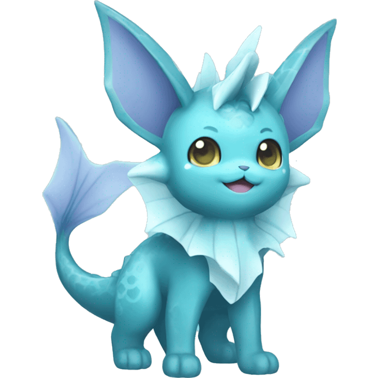 Kawaii Vaporeon full body emoji