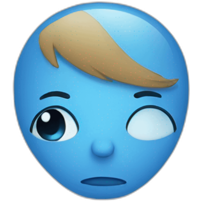 sad blue emoji