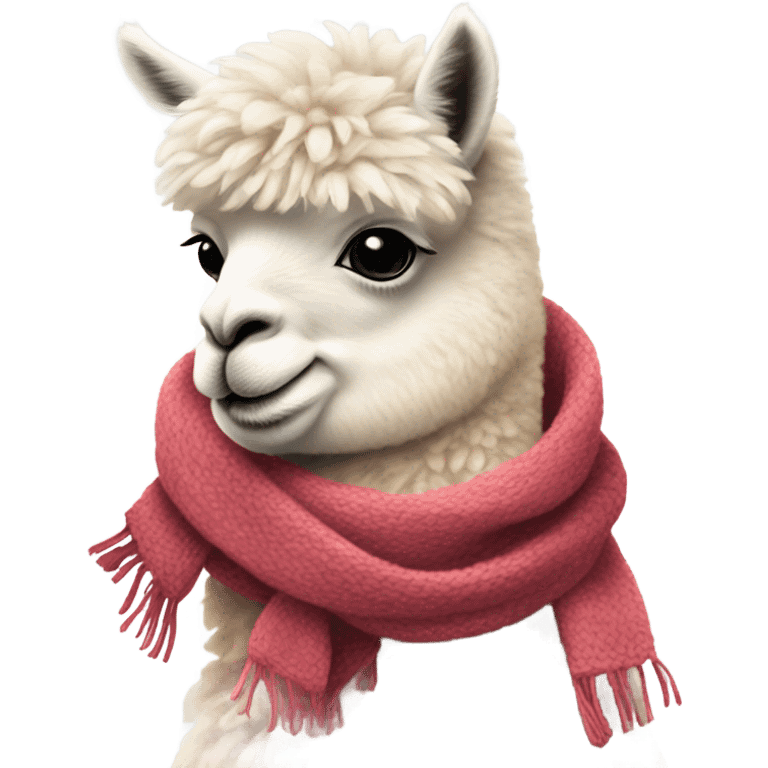 alpaca wearing a scarf  emoji