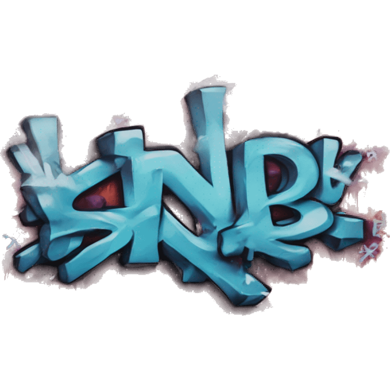 Graffiti art work spelling "BNB" emoji