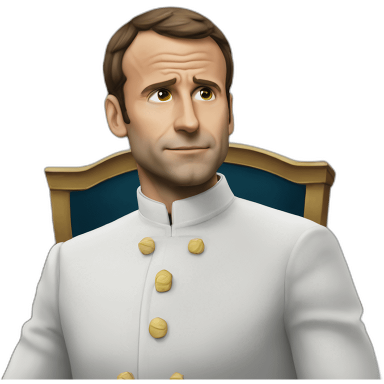 Macron en pleure emoji