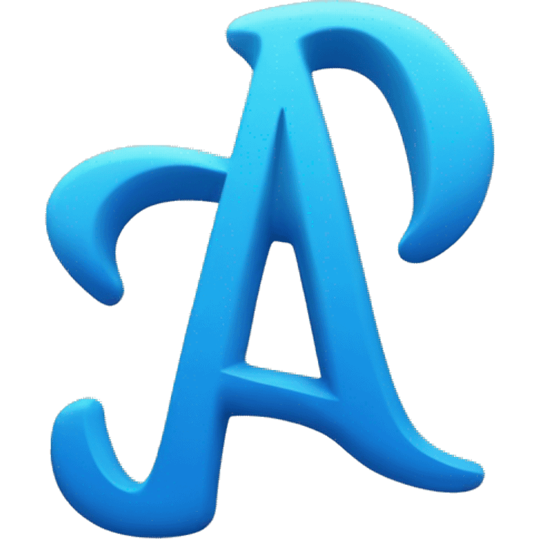 The letters P and A in blue in a cool design emoji