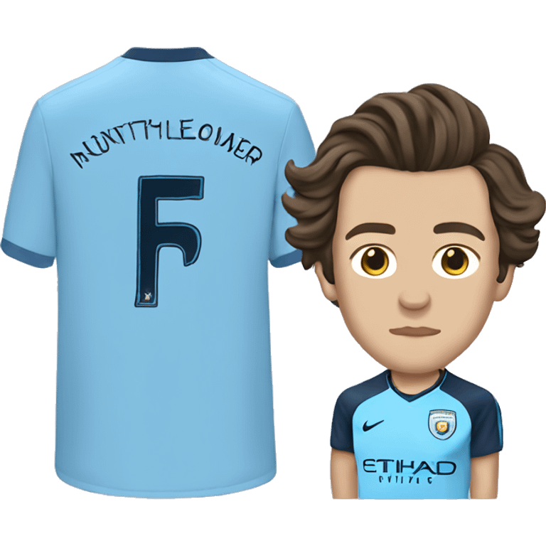 harry styles in a manchester city football top  emoji