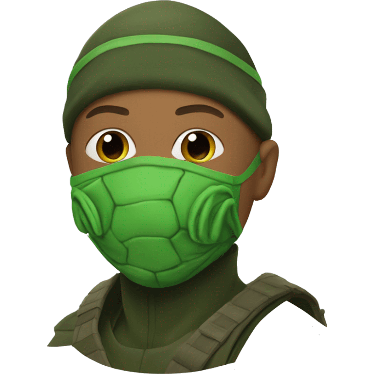 Kylian Mbappe avec un masque de tortue ninja emoji