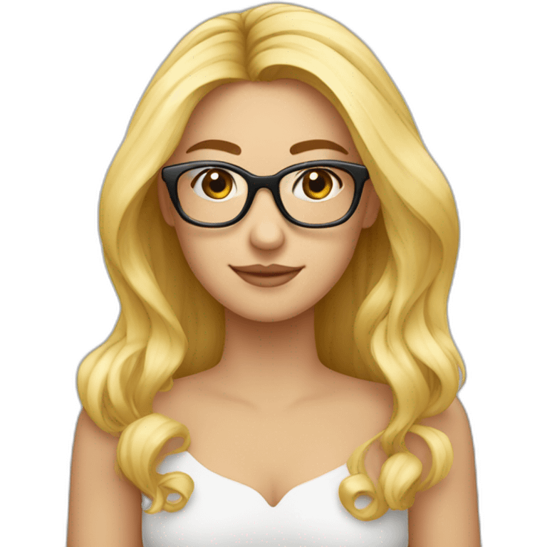 Brun lunettes amoureux blonde emoji