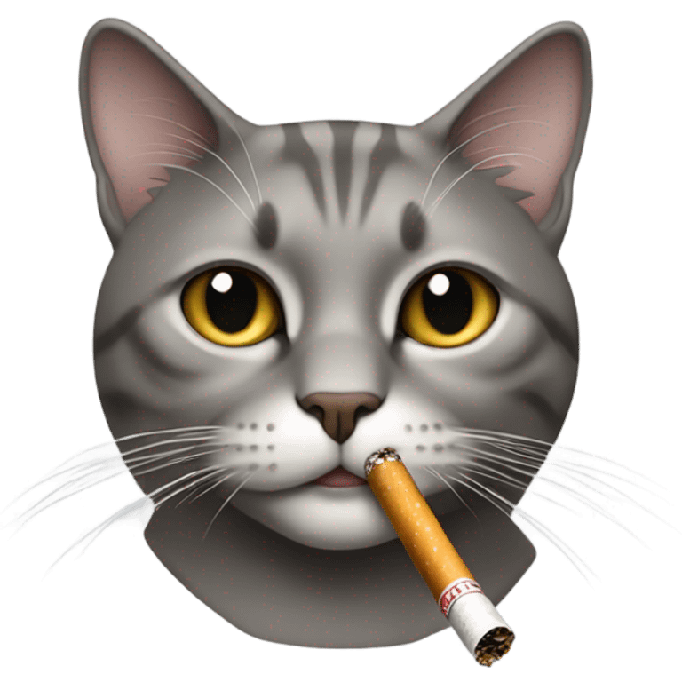 Cat smoking a cigarette  emoji