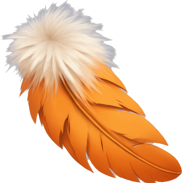 fluffy downy orange bird feather emoji