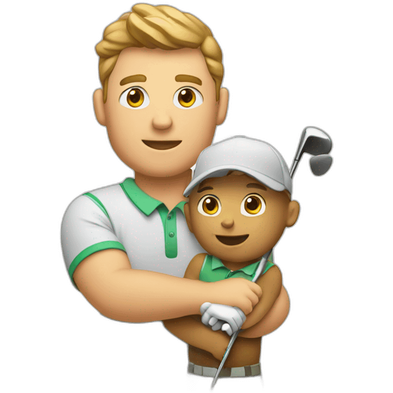 golf-player-with-his-cub emoji