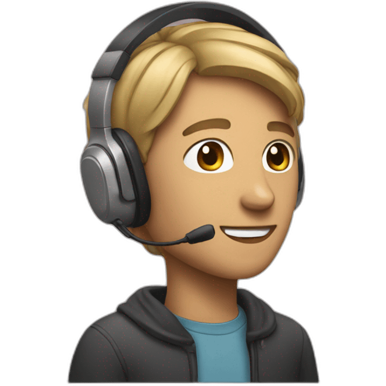 person with headset emoji