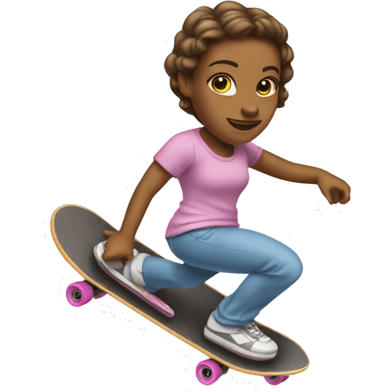 Create a princess on a skateboard emoji