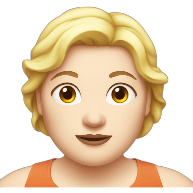 fat white woman emoji