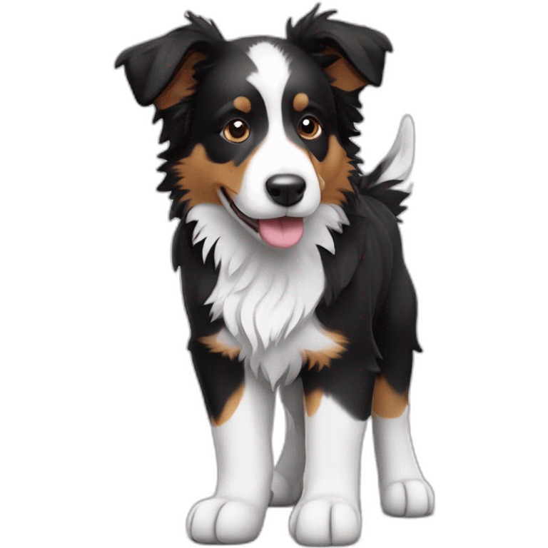 tri coloured border collie puppy emoji