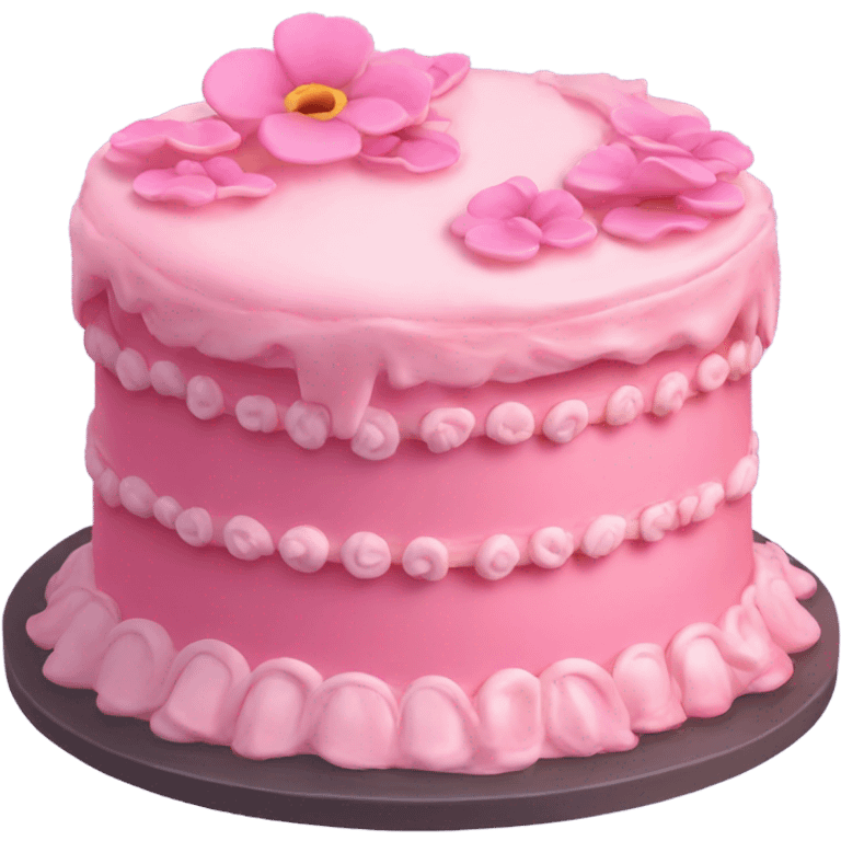 Cake pink  emoji