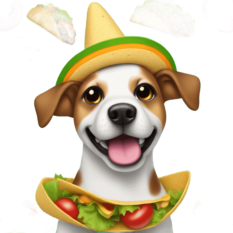 Dog in a taco hat emoji