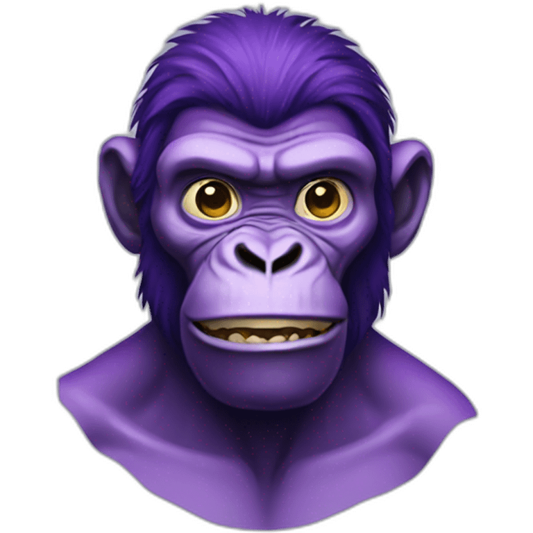 purple apes set icon emoji