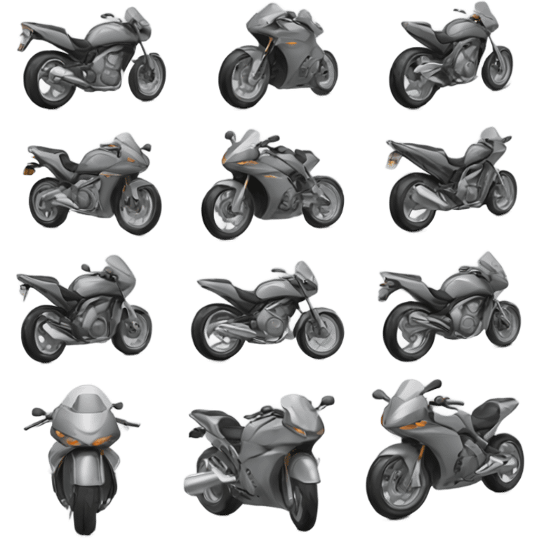 Gray motorcycle  emoji