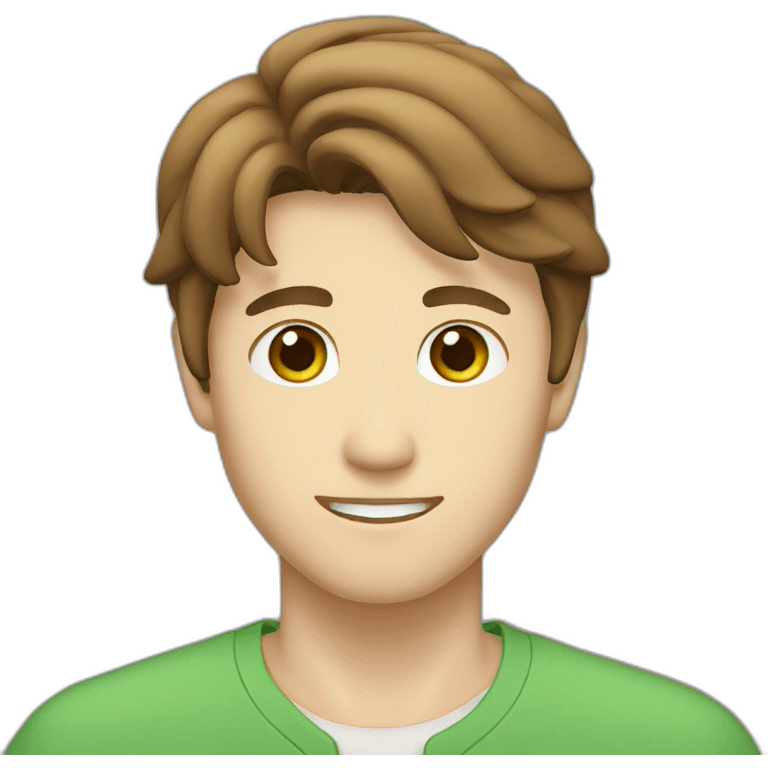 japanese guy with green eyes and brown hair emoji