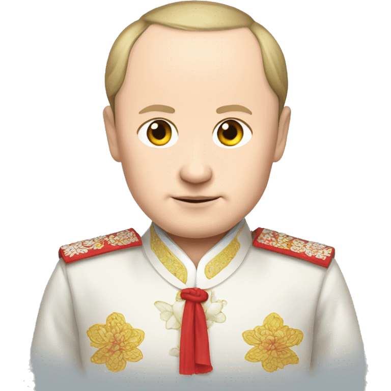 Putin wearing Korean national clothes emoji