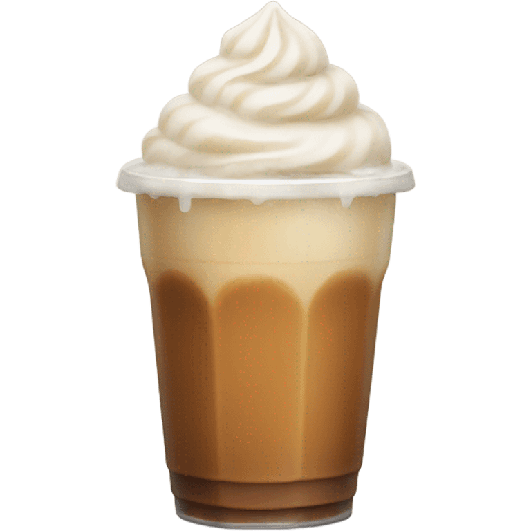 Iced caramel latte emoji