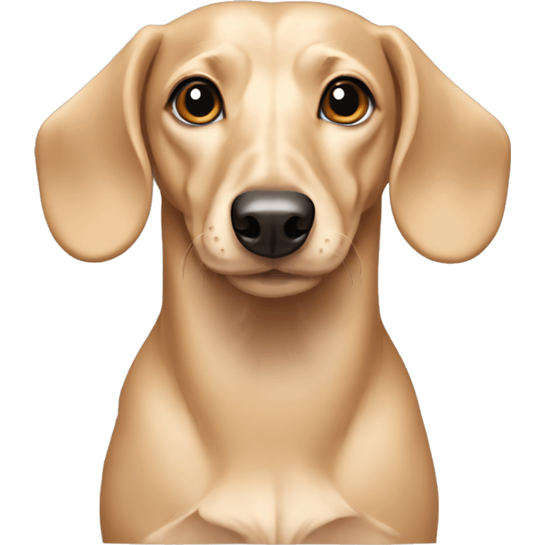 Cream-colored dachshund dog emoji