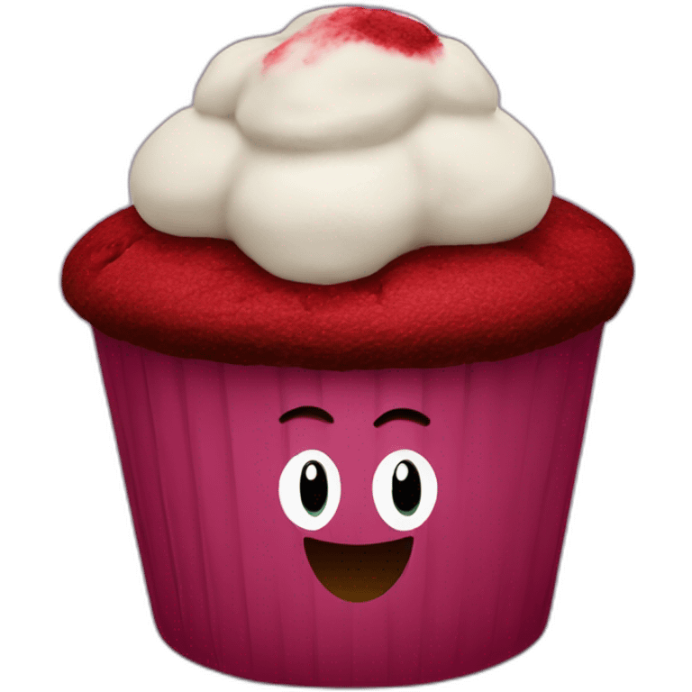 red velvet muffin emoji