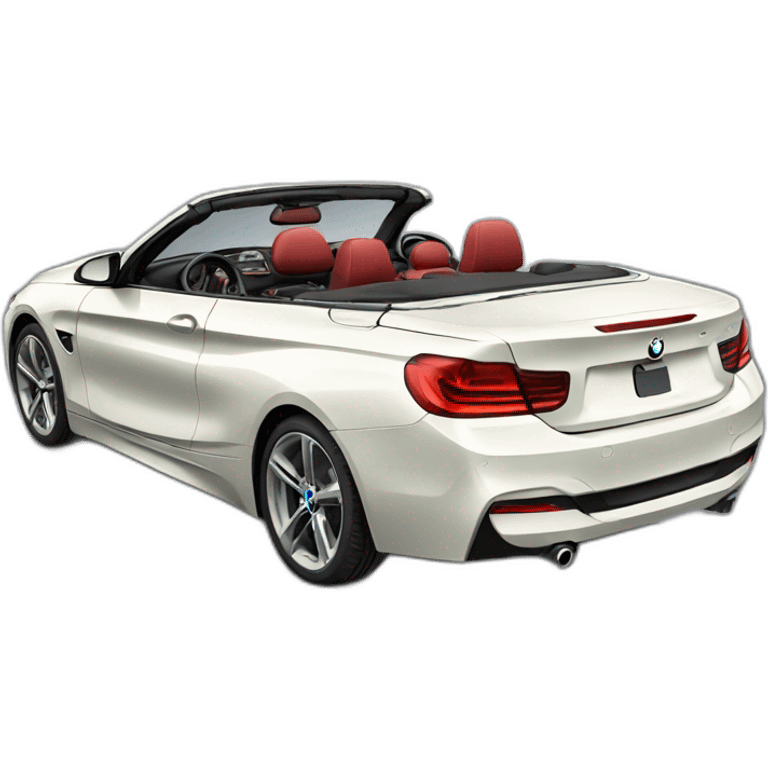 Bmw convertible car with red seats emoji