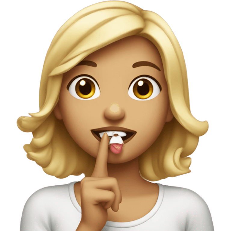 girl blowing kiss emoji