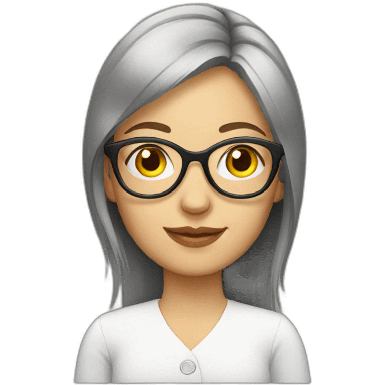 Russian woman with glasses emoji