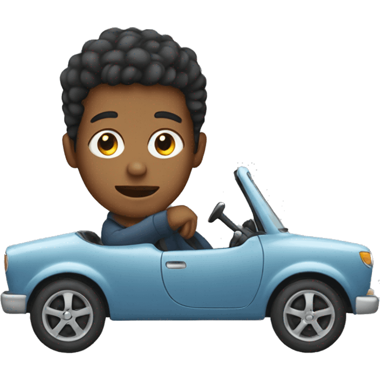 Boy in a car emoji